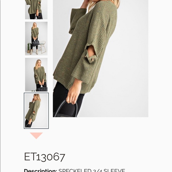 New! Speckled Blend Sweater Knit Top - Picture 4 of 5